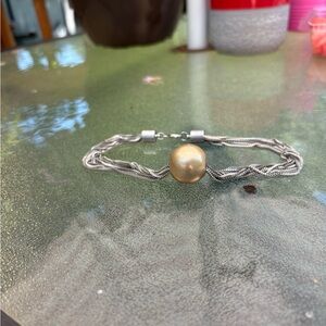 Elegant Silver and Gold Beaded choker necklace